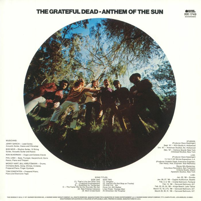 GRATEFUL DEAD - Anthem Of The Sun (50th Anniversary Remaster)