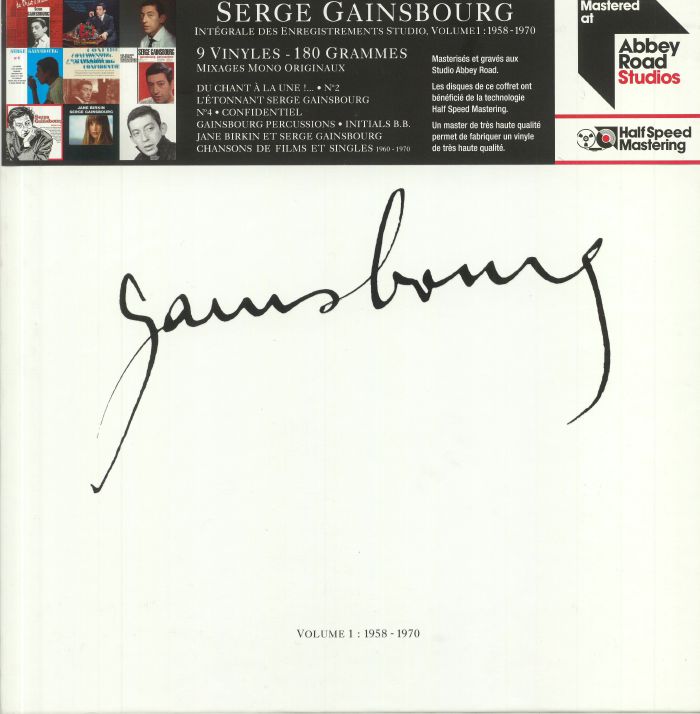 GAINSBOURG, Serge - Integrale Des Enregistrements Studio Volume 1: 1958-1970