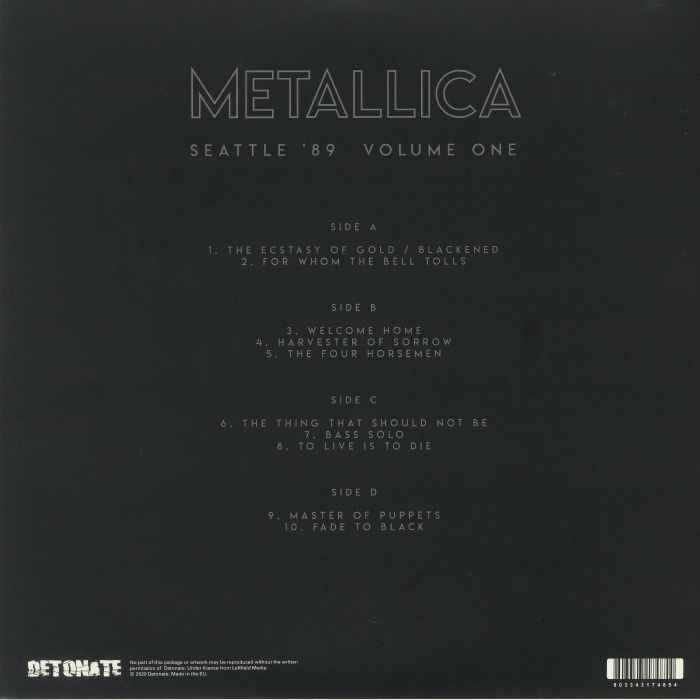 METALLICA - Seattle 89 Volume One Vinyl at Juno Records.