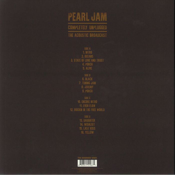 PEARL JAM - Completely Unplugged: The Acoustic Broadcast