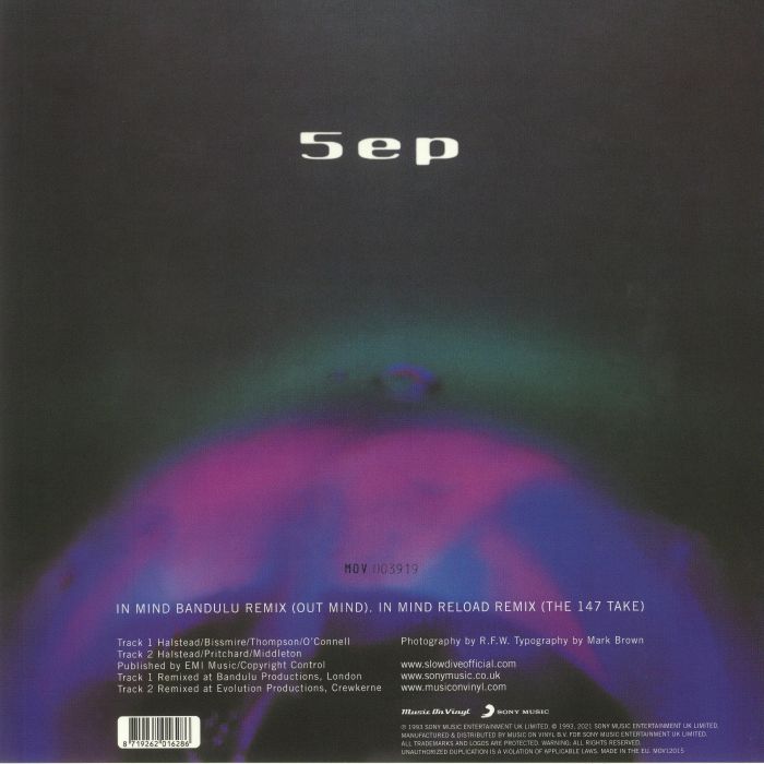 SLOWDIVE - 5 EP (In Mind remixes)