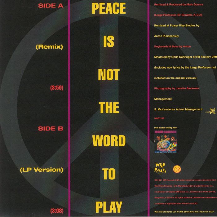 MAIN SOURCE - Peace Is Not The Word To Play