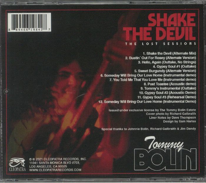 Tommy Bolin Shake The Devil The Lost Sessions Cd At Juno Records