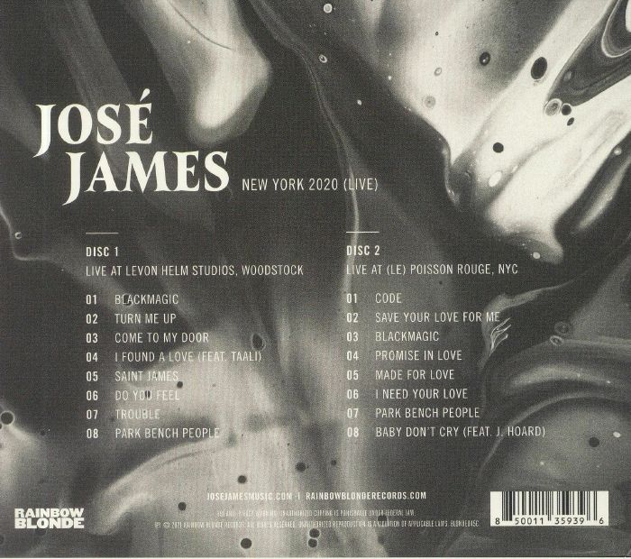 Jose JAMES - New York 2020: Live CD At Juno Records.