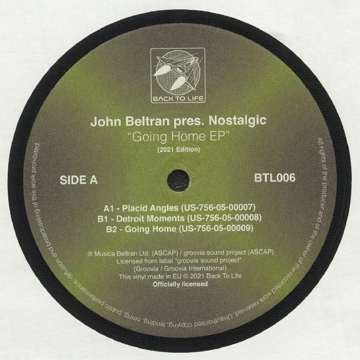 BELTRAN, John presents NOSTALGIC - Going Home EP (reissue)