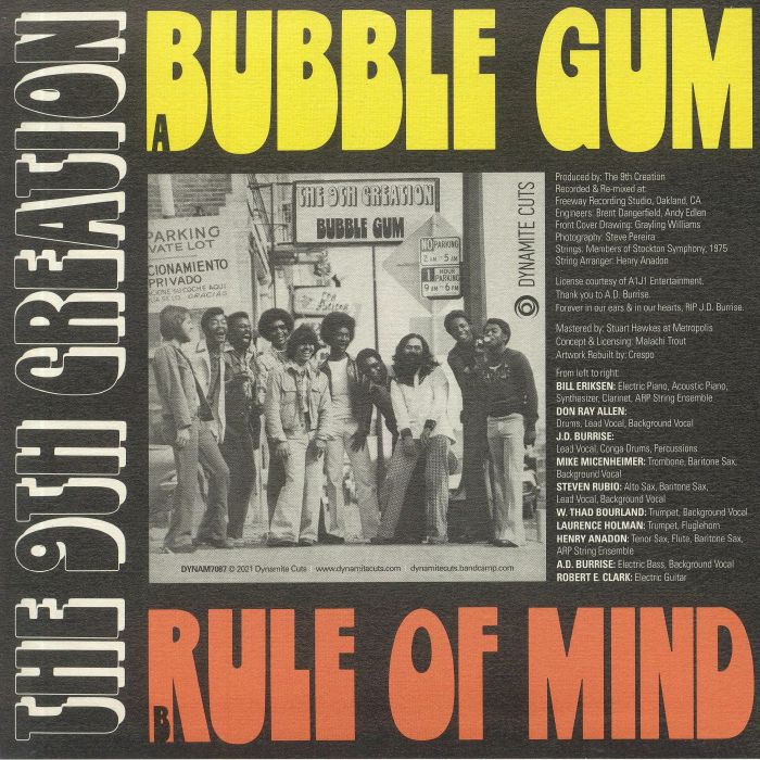 The 9TH CREATION Bubble Gum Vinyl at Juno Records.