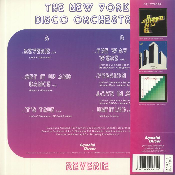 NEW YORK DISCO ORCHESTRA, The - Reverie (reissue)