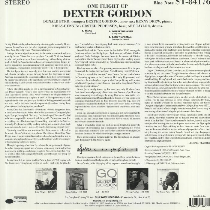 GORDON, Dexter - One Flight Up (Tone Poet Series) (reissue)