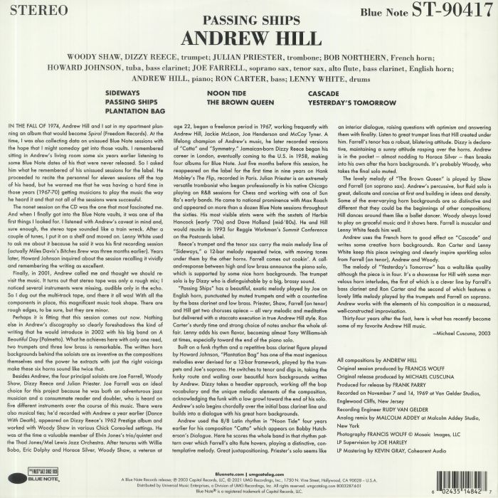 HILL, Andrew - Passing Ships (Tone Poet Series) (reissue)