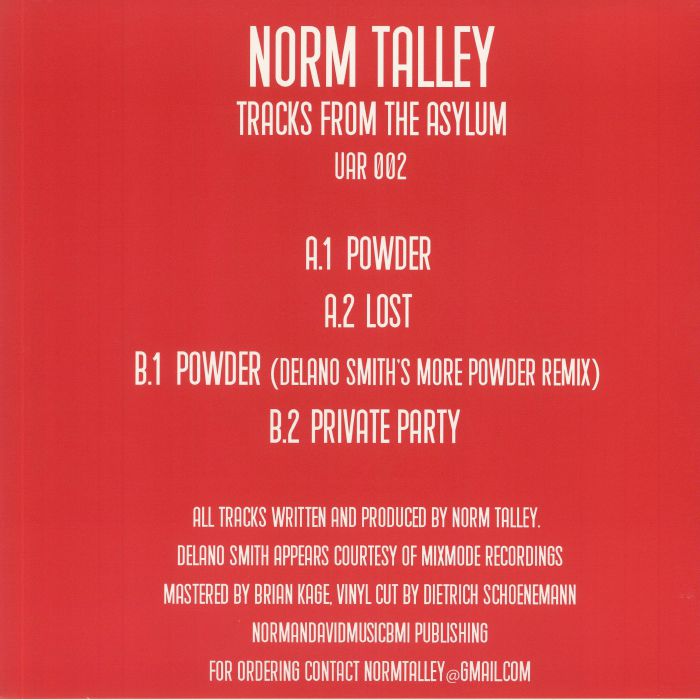 TALLEY, Norm - Tracks From The Asylum (reissue)