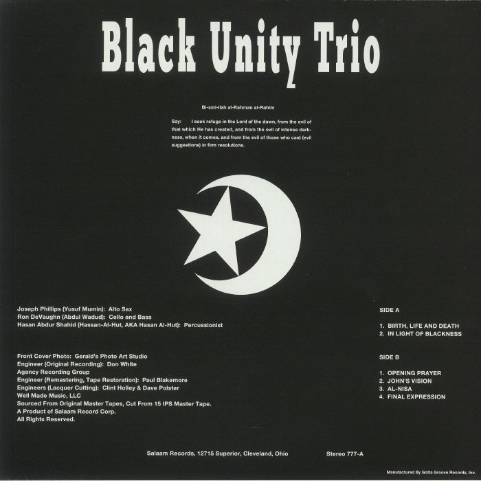 BLACK UNITY TRIO - Al Fatihah