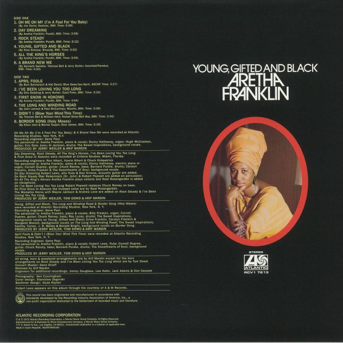 ARETHA FRANKLIN Young Gifted & Black (reissue) Vinyl at