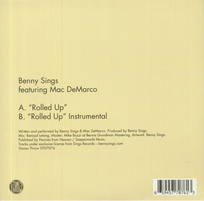 BENNY SINGS feat MAC DEMARCO - Rolled Up