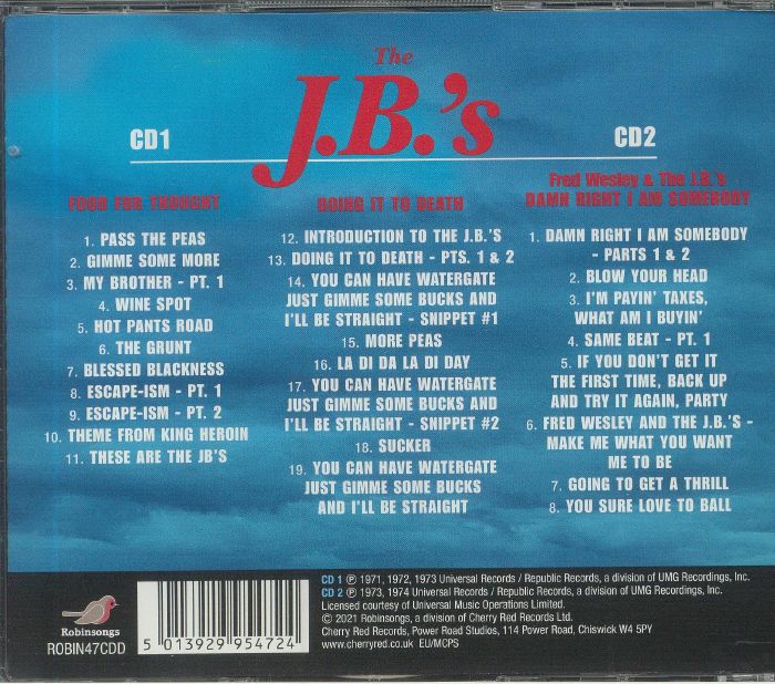 JBs, The - Food For Thought/Doing It To Death/Damn Right I Am Somebody