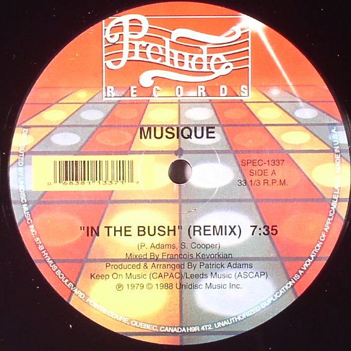 MUSIQUE - In The Bush (Francois K remix)