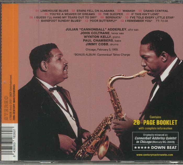 Cannonball ADDERLEY/JOHN COLTRANE Quintet In Chicago & Cannonball Takes ...