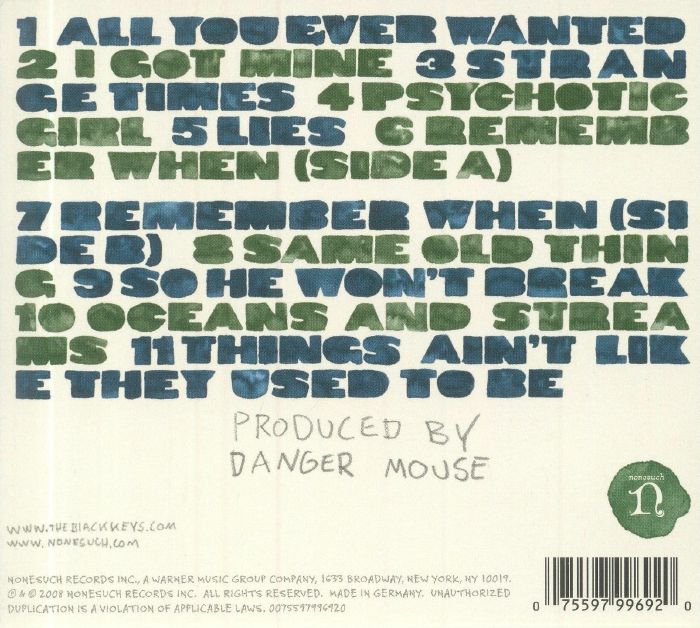 BLACK KEYS, The - Attack & Release