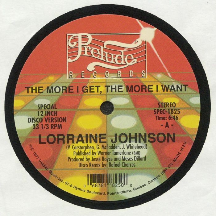 12' Lorraine Johnson-The more I get, the more I want - レコード