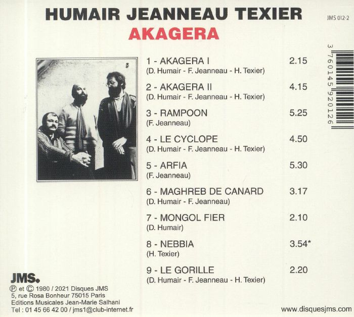 HUMAIR, Daniel/FRANCOIS JEANNEAU/HENRI TEXIER - Akagera