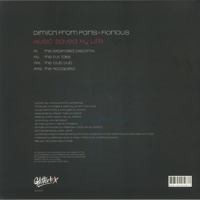 DIMITRI FROM PARIS vs FIORIOUS - Music Saved My Life
