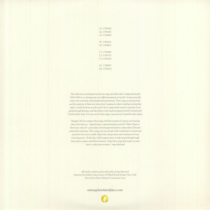 BERNARD, James - Unreleased Works: Volume 1 Acid Dreams