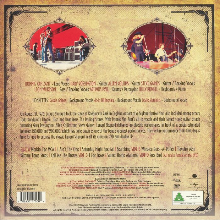 LYNYRD SKYNYRD - Live At Knebworth '76