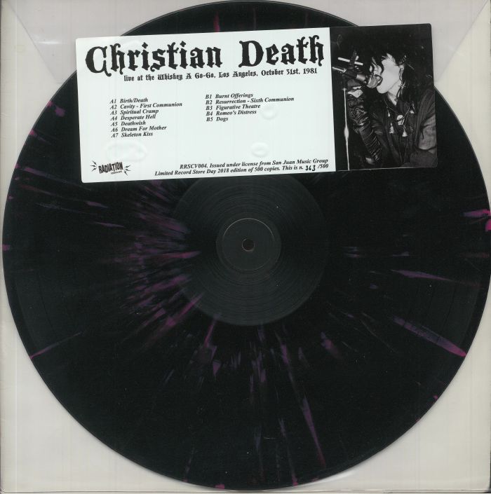 CHRISTIAN DEATH - Live At The Whiskey A Go Go Los Angeles October 31st 1981 (remastered)