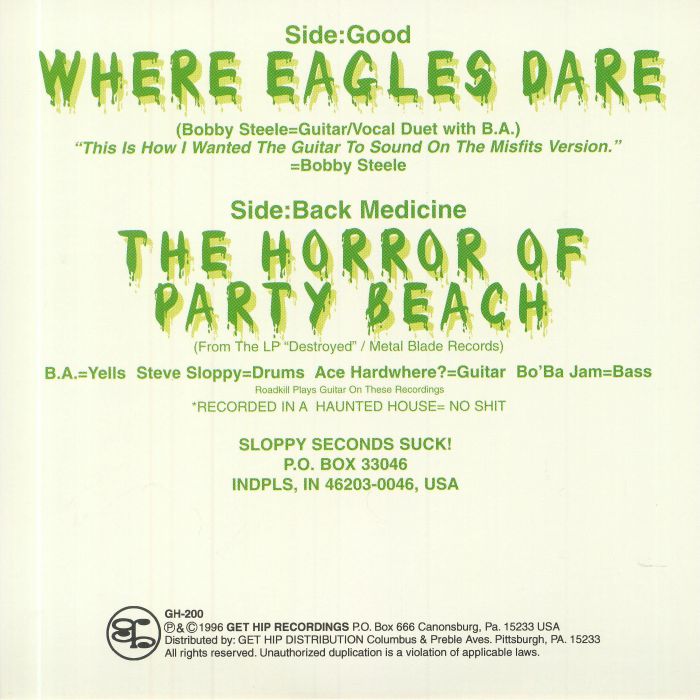 SLOPPY SECONDS - Where Eagles Dare