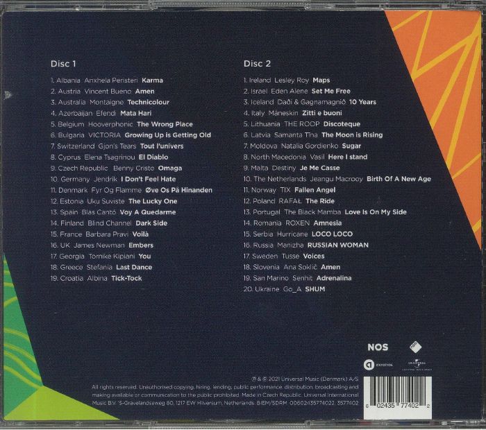 VARIOUS - Open Up: Eurovision Song Contest Rotterdam 2021