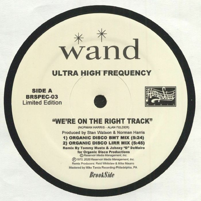 ULTRA HIGH FREQUENCY - We're On The Right Track (remixes)