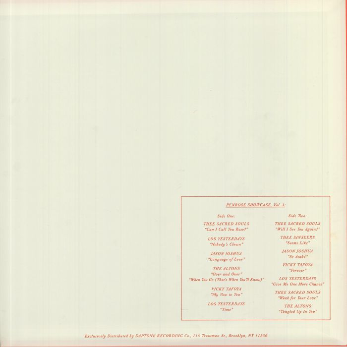 VARIOUS - Penrose Showcase Vol 1 (reissue)