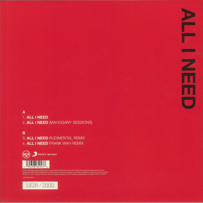 BUGG, Jake - All I Need (Record Store Day RSD 2021)