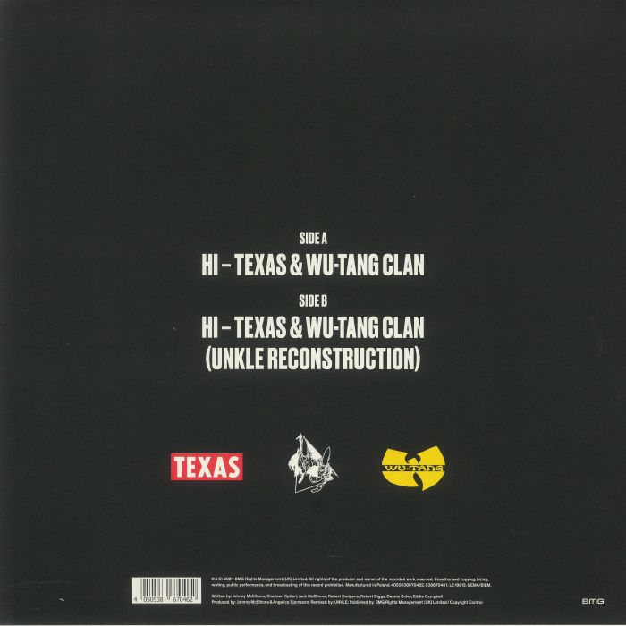 TEXAS/WU TANG CLAN/UNKLE - Hi (Record Store Day RSD 2021)