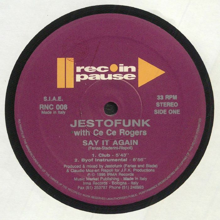 JESTOFUNK with CE CE ROGERS - Say It Again