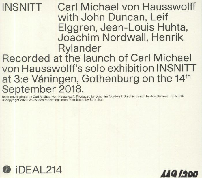 VON HAUSSWOLFF, Carl Michael - INSNITT