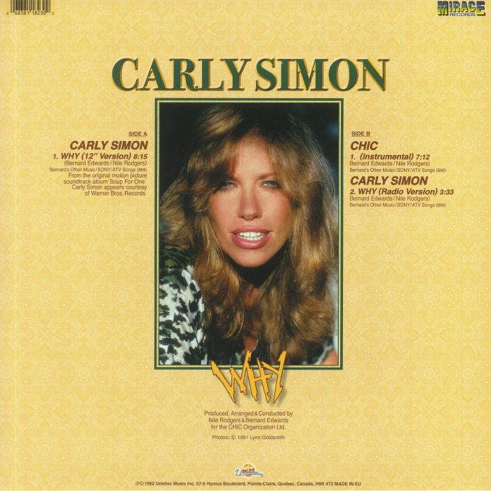 Carly SIMON Why (Record Store Day RSD 2021) Vinyl at Carly SIMON Why (Record Store Day RSD 2021) Vinyl at