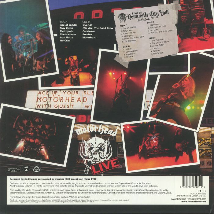 MOTORHEAD - No Sleep Til Hammersmith (40th Anniversary Edition) Vinyl ...