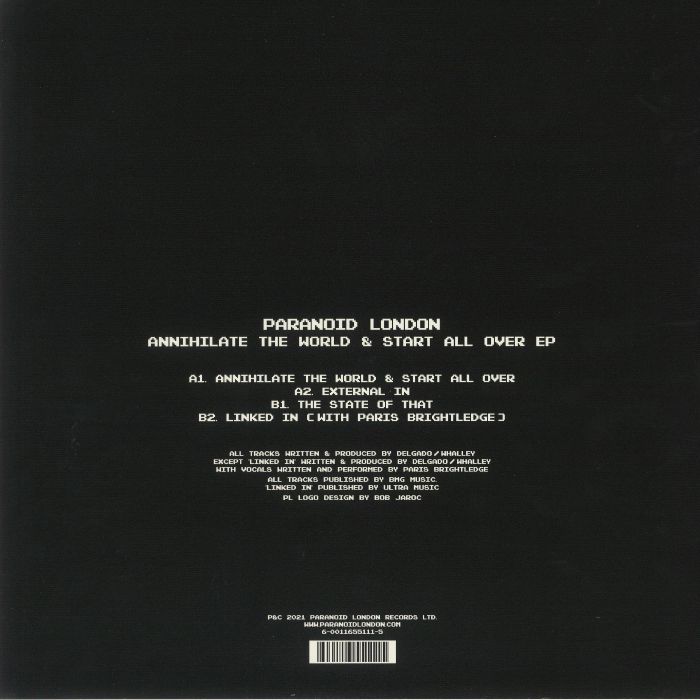 PARANOID LONDON - Annihilate The World & Start All Over EP