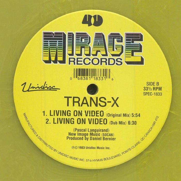 LP Trans-X - Living On outlet Video Vinyl Record