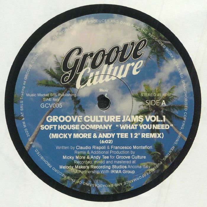 SOFT HOUSE COMPANY/MICKY MORE/ANDY TEE - Groove Culture Jams Vol 1