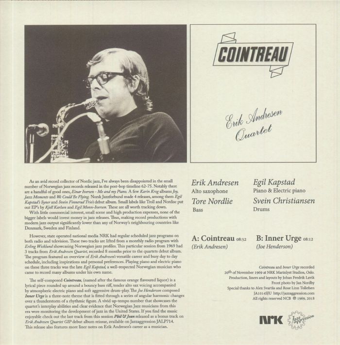 ERIK ANDRESEN QUARTET - Cointreau