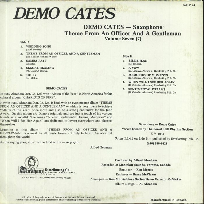 DEMO CATES - Theme From An Officer & A Gentleman Volume 7