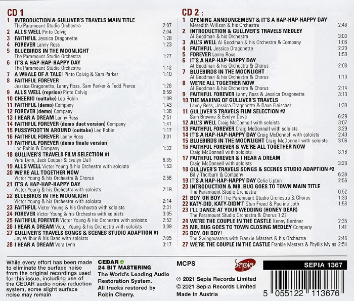 VARIOUS - Gulliver's Travels/Mr Bug Goes To Town (Soundtrack)