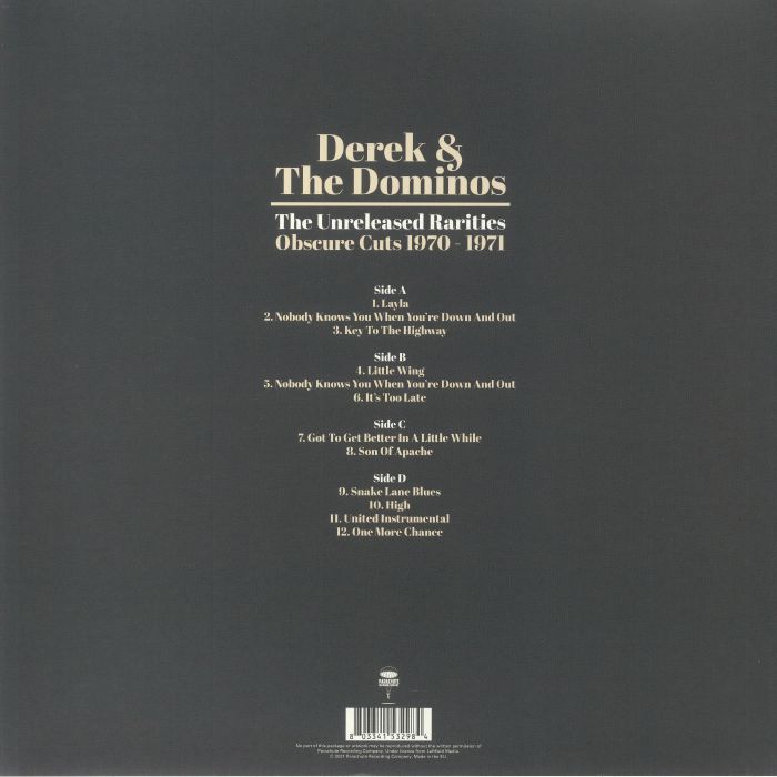 DEREK & THE DOMINOS - The Unreleased Rarities: Obscure Cuts 1970-1971