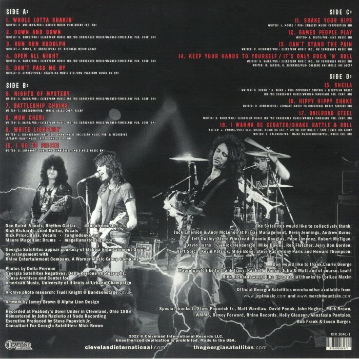 The SATELLITES Lightnin In A Bottle The Official Live Album