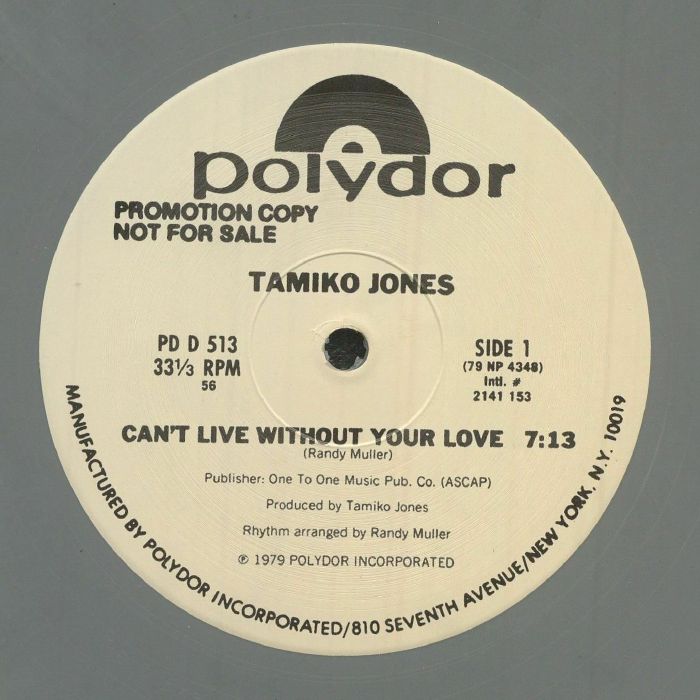 JONES, Tamiko - Can't Live Without Your Love (reissue)