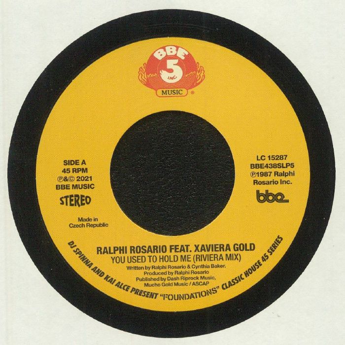 DJ SPINNA/KAI ALCE/RALPHI ROSARIO - DJ Spinna & Kai Alce Present Foundations Classic House 45 Series Part 5: You Used To Hold Me