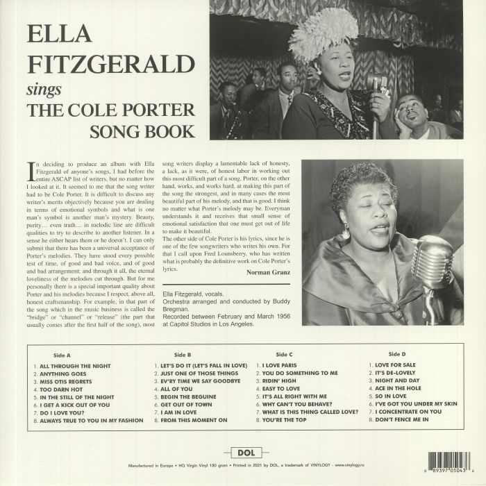 ella fitzgerald sings the cole porter songbook ella fitzgerald sings the cole porter songbook