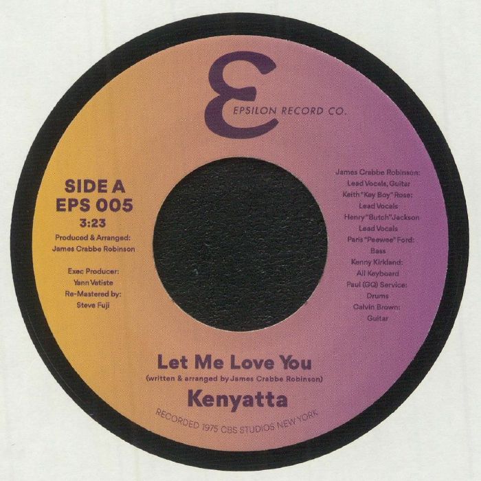 Kenyatta Let Me Love You Vinyl At Juno Records