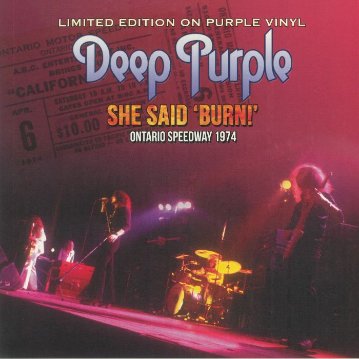 DEEP PURPLE - She Said Burn: Ontario Speedway 1974